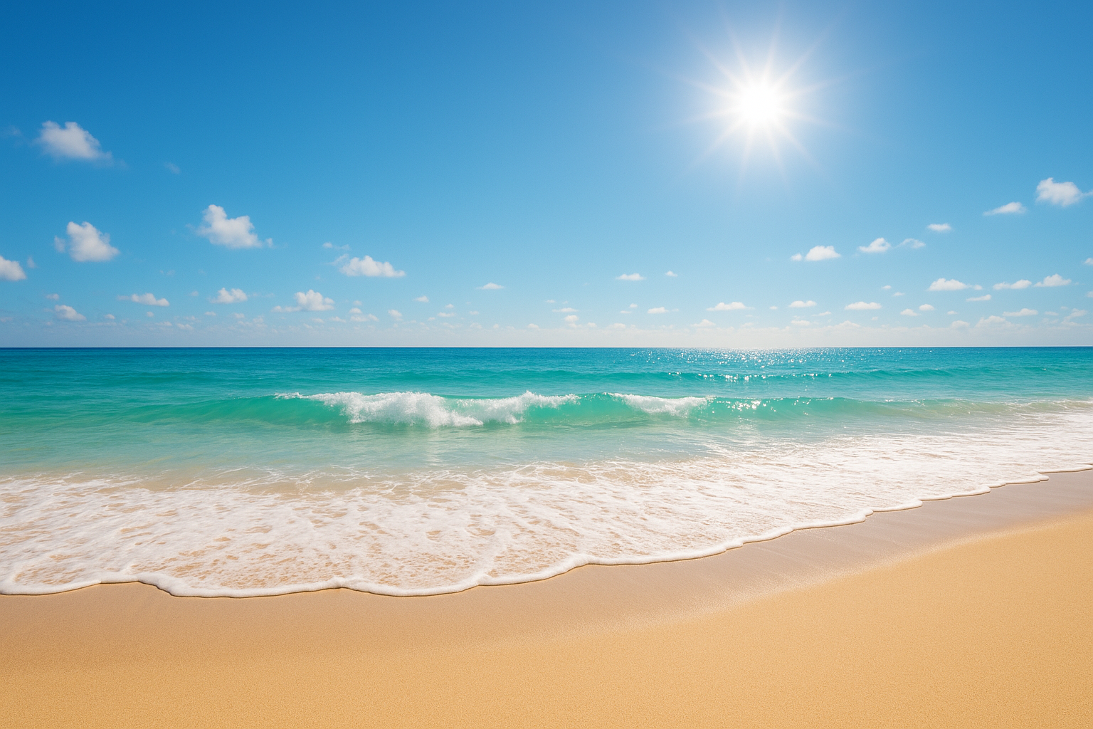 beach, summer, waves